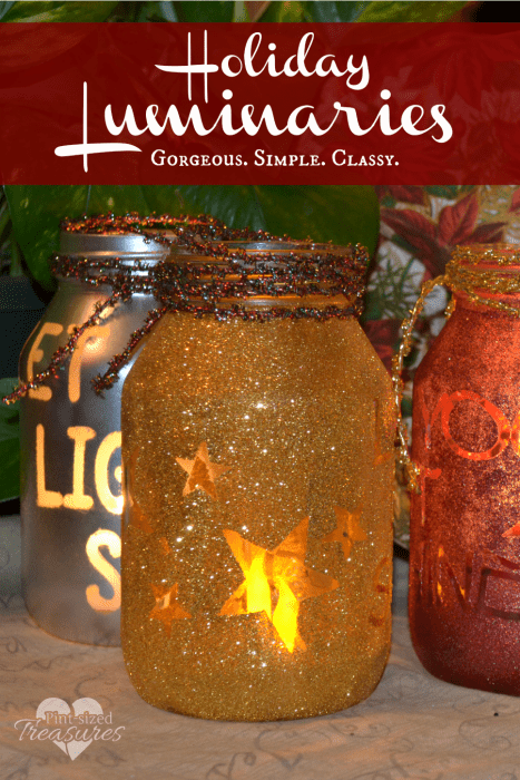 Holiday Luminaries from a mason jar gift by Pint Sized Treasures
