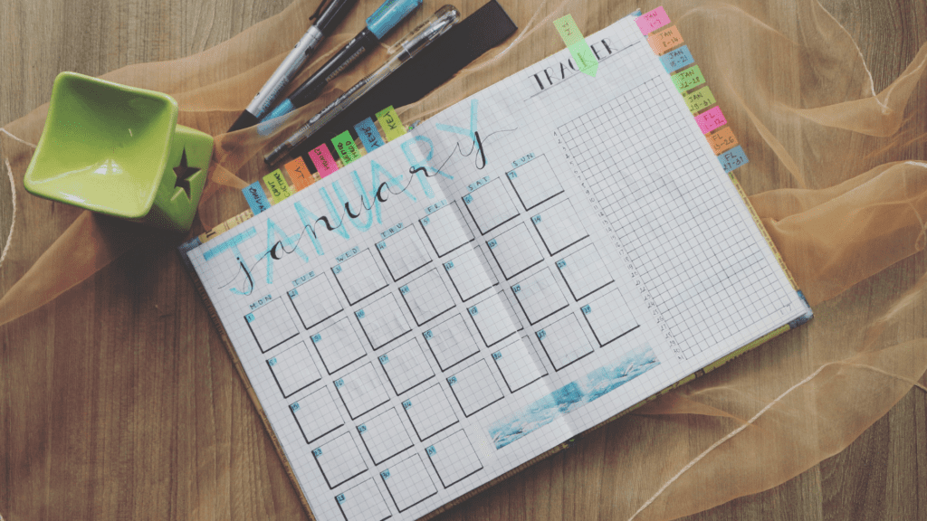 Bullet Journal Monthly Calendar